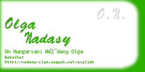 olga nadasy business card